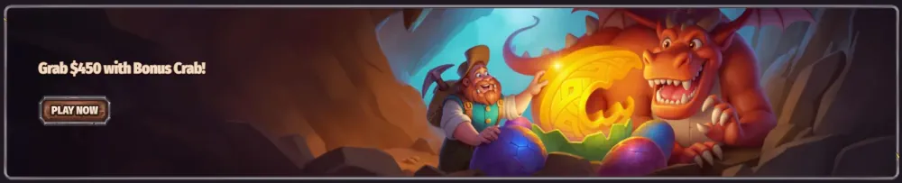 Banner de cangrejo bonus Dragonia